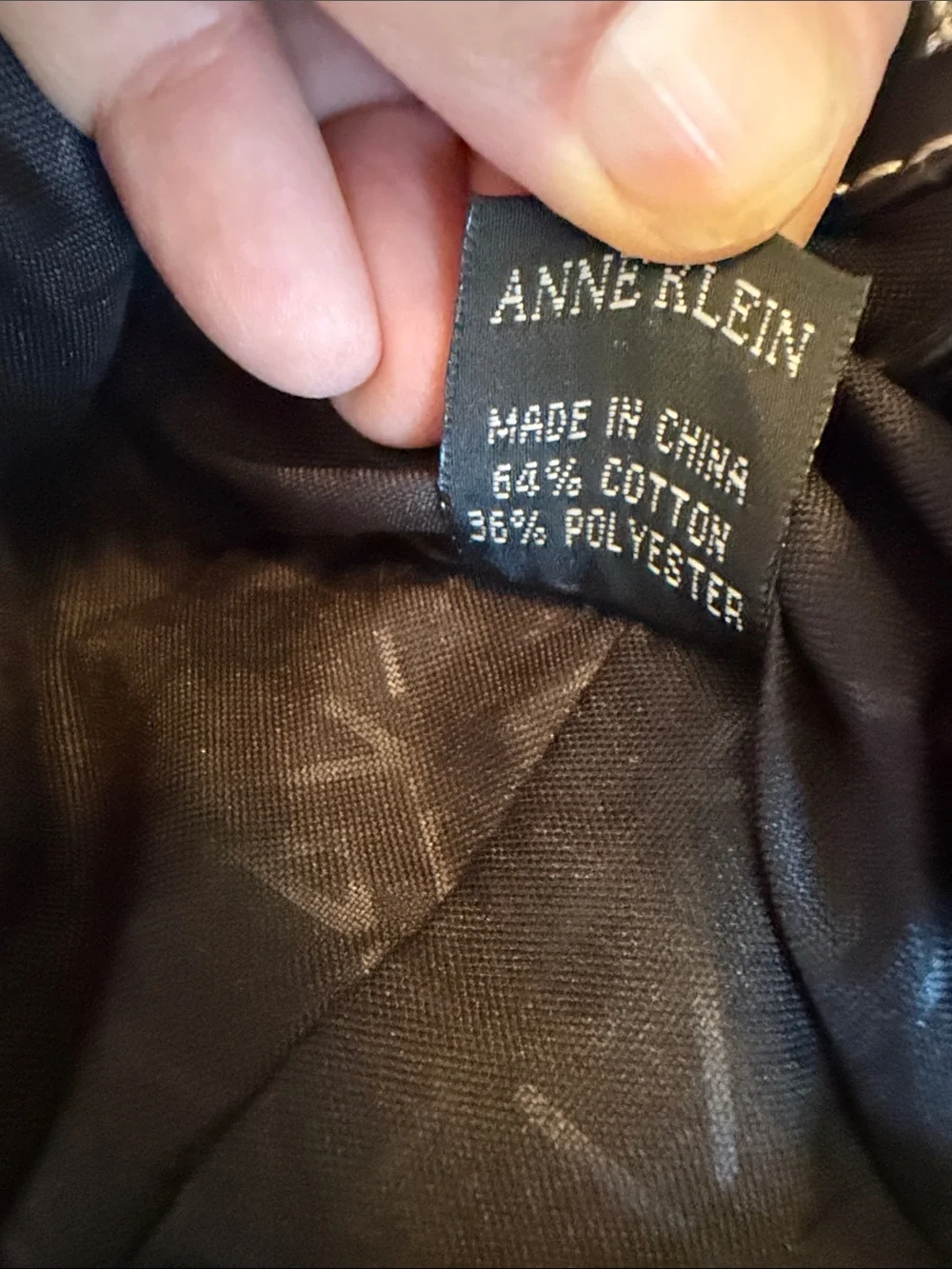 Anne Klein Black Tote with ID Tag